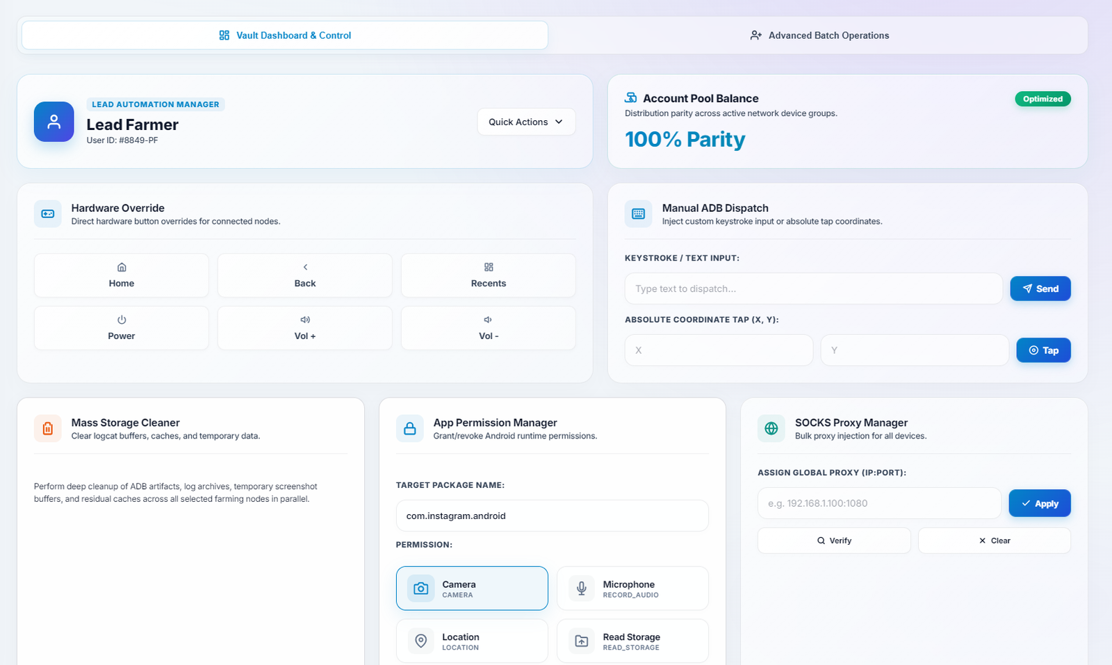Secure Credentials Vault Profile Matrix